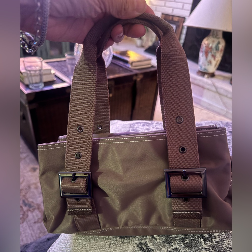 Chrome Brown Nylon Strap Tote